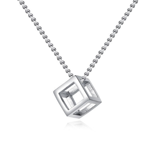 Wholesale Hollow Pendant Men's and Women's Titanium Steel Necklace  Three-dimensional