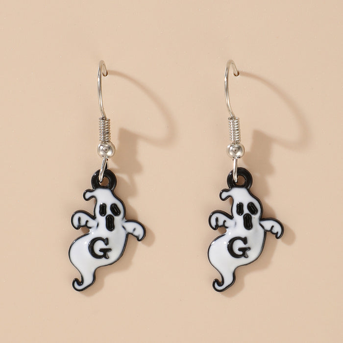 Wholesale Halloween Alloy  Earrings Pumpkin Ghost Design Party Jewelry Accessory MOQ≥2