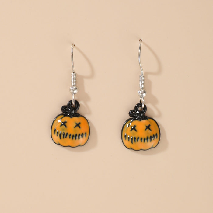 Wholesale Halloween Alloy  Earrings Pumpkin Ghost Design Party Jewelry Accessory MOQ≥2