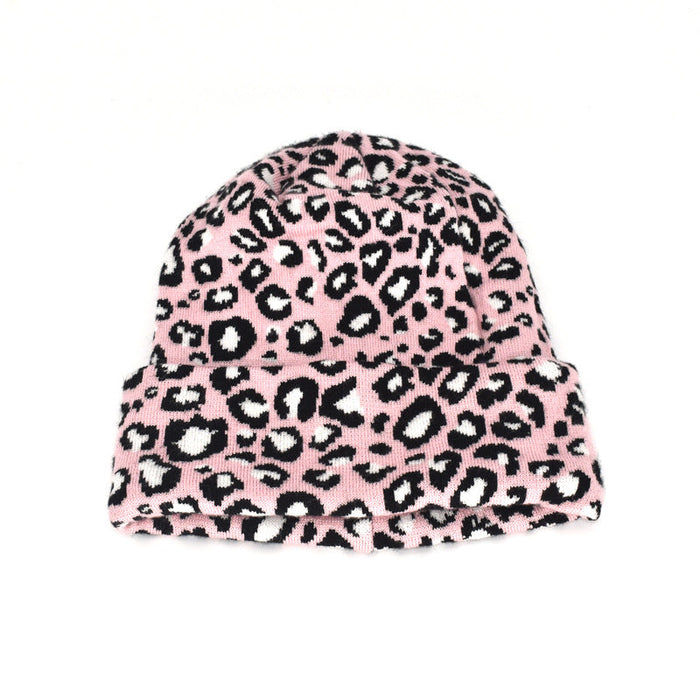 Wholesale Hat Yarn Leopard Print Warm Knitted Hat JDC-FH-JiD006