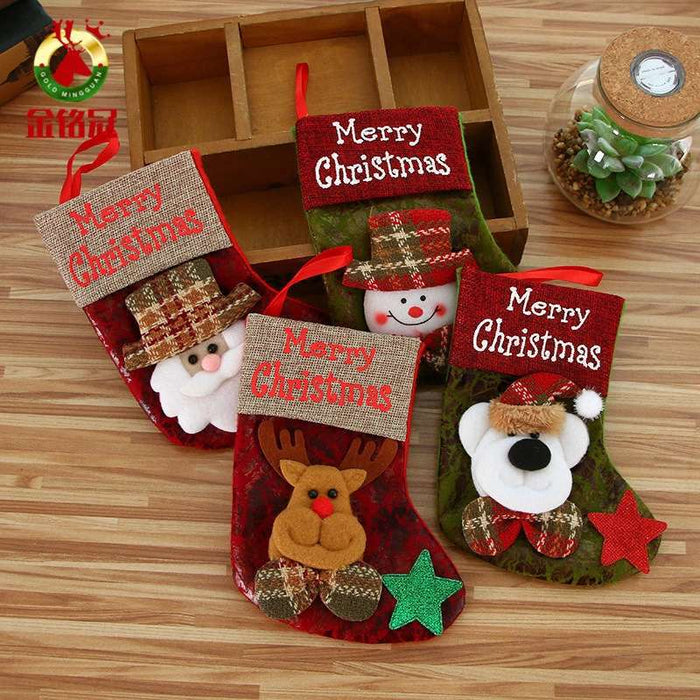 Wholesale Christmas decorations holiday children' s gifts Christmas tree decoration pendants small imitation leather
