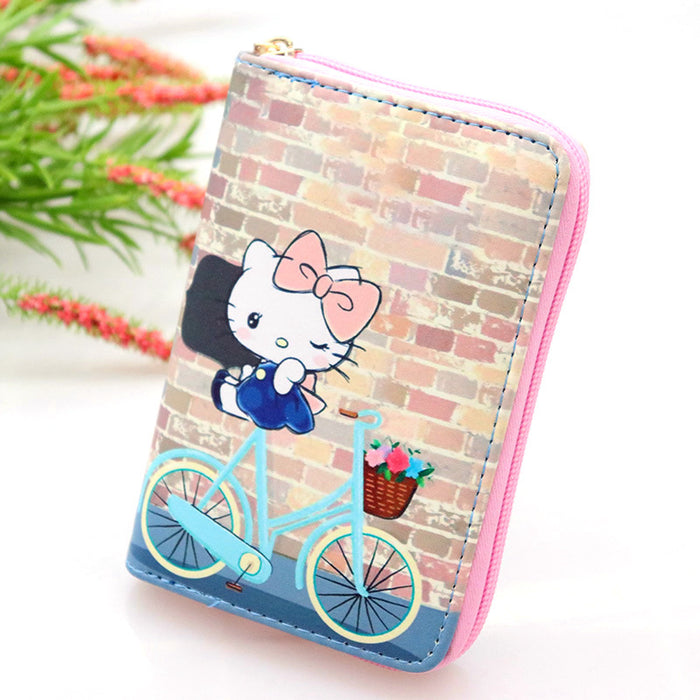 Wholesale cartoon cat PU leather boys and girls wallet