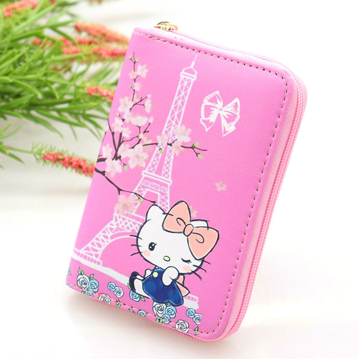 Wholesale cartoon cat PU leather boys and girls wallet