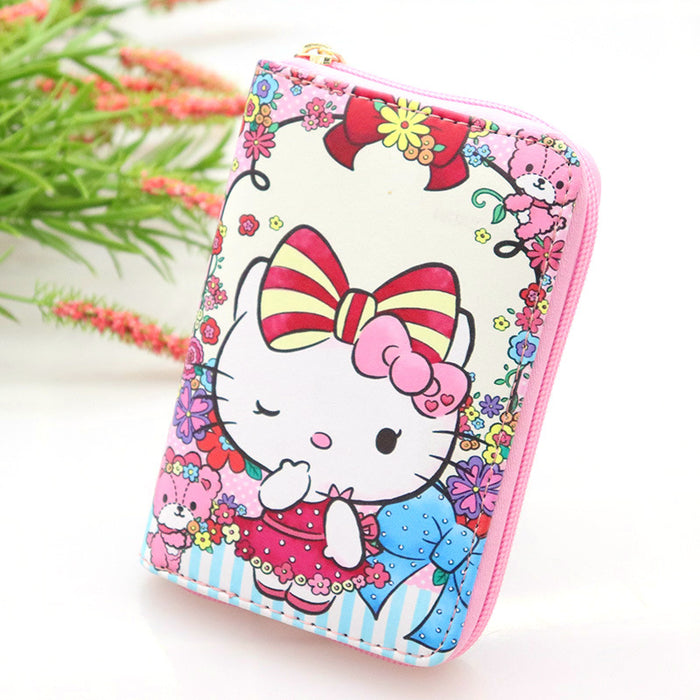 Wholesale cartoon cat PU leather boys and girls wallet