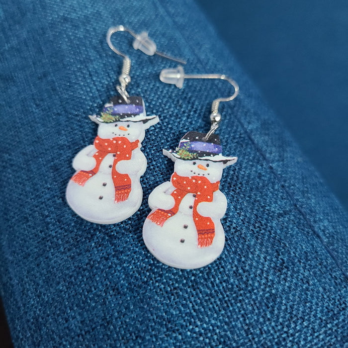 Wholesale Acrylic Santa Claus Candy House Earrings JDC-ES-Qiany007