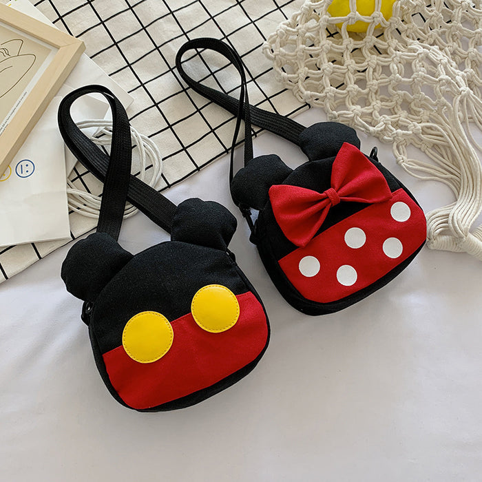 Wholesale Cute Cartoon Color Contrast Children's Bag Girl Crossbody Bag Canvas Shoulder Decoration Bag