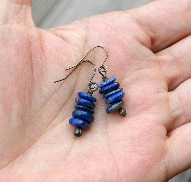 Wholesale Lapis lazuli bead earrings earrings, creative and fashionable earrings