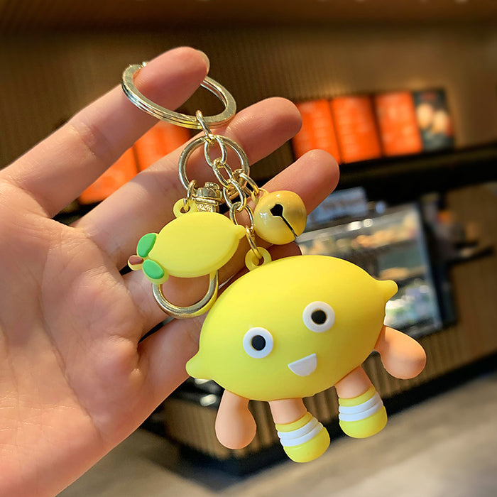 Wholesale Cartoon Doll Avocado Fruit Family Silicone Keychain JDC-KC-Benxin036