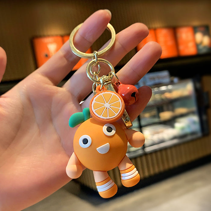 Wholesale Cartoon Doll Avocado Fruit Family Silicone Keychain JDC-KC-Benxin036