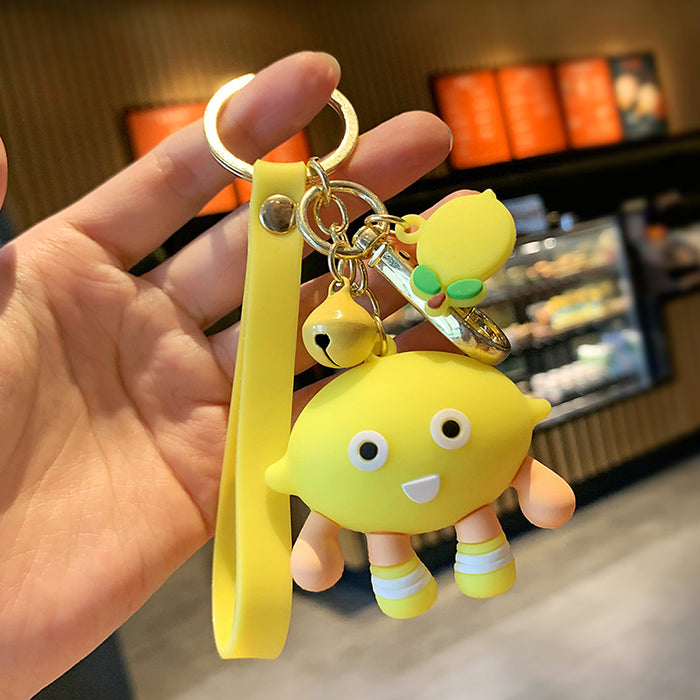 Wholesale Cartoon Doll Avocado Fruit Family Silicone Keychain JDC-KC-Benxin036