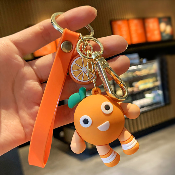 Wholesale Cartoon Doll Avocado Fruit Family Silicone Keychain JDC-KC-Benxin036