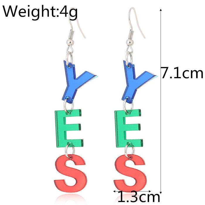 Wholesale Earrings Acrylic Playing Cards Simple Letters JDC-ES-GSXY005