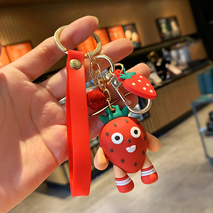 Wholesale Cartoon Doll Avocado Fruit Family Silicone Keychain JDC-KC-Benxin036