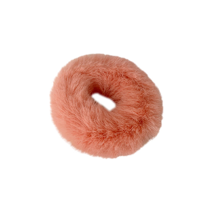 Wholesale Girl's All-match Ball Head Plush Hair Ring Women's Imitation Sink Hair Rope Soft Girl's Double Horsetail Hair Rope Simple Hair Accessories