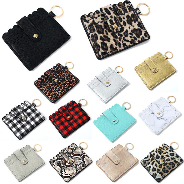 Wholesale PU Leather Card Holder Keychain JDC-KC-JinHan001
