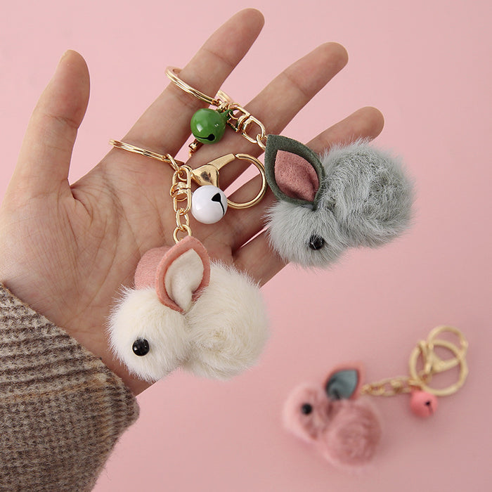 Wholesale Cute Cartoon Teddy Car Wool Felt Keychain JDC-KC-WeiL001