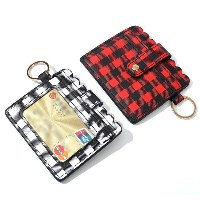Wholesale PU Leather Card Holder Keychain JDC-KC-JinHan001