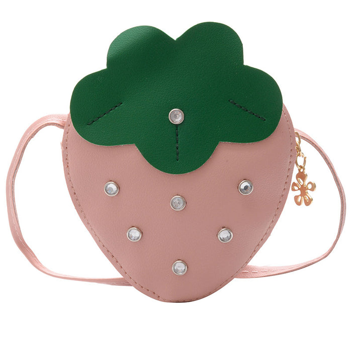 Wholesale Children's Bag Strawberry Bag Fashion Trendy Chain Crossbody Shoulder Bag Cute Princess Girl Small Satchel