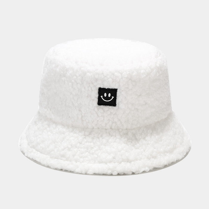 Wholesale Smiley face pattern warm winter bucket hat