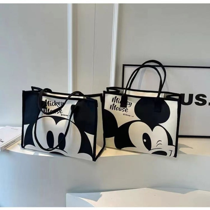 Wholesale Large Capacity Cartoon Mickey Print Shoulder Canvas Bag JDC-SD-JingS004