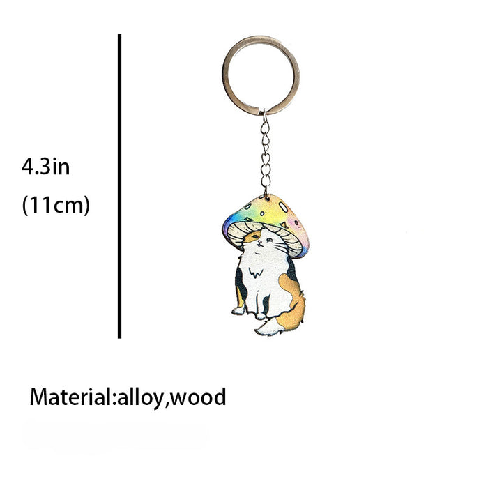 Wholesale 3pairs/pack Mushroom Colorful Keychain JDC-KC-HeYi019