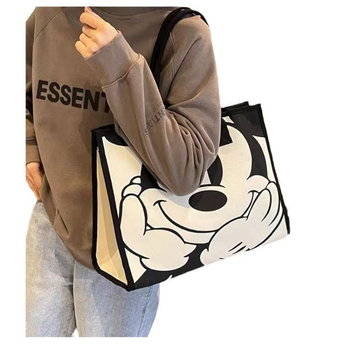 Wholesale Large Capacity Cartoon Mickey Print Shoulder Canvas Bag JDC-SD-JingS004