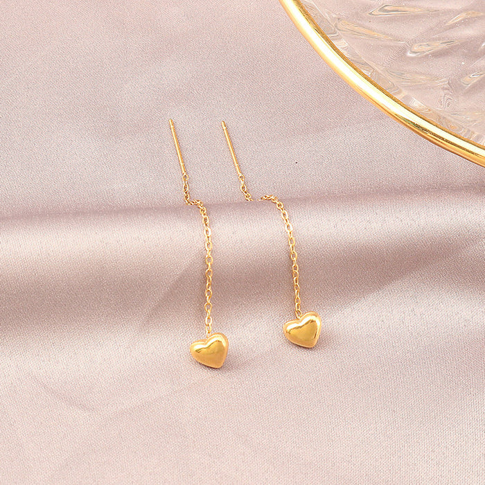 Wholesale Titanium steel temperament long earrings