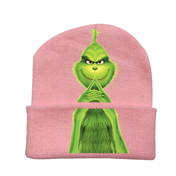 Wholesale Christmas Knitted Hat Green Hair Monster Wool Hat JDC-FH-JunC005