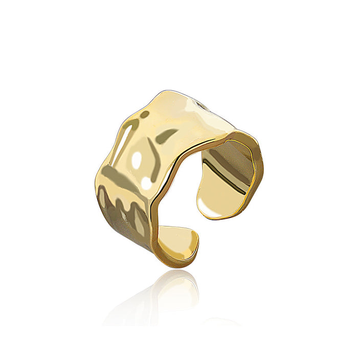 Wholesale Chic Geometric Open Ring Minimalist Women S Copper Electroplated Fashion Accessory For Everyday Wear And Boutique Resale