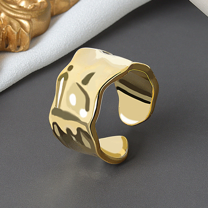 Wholesale Chic Geometric Open Ring Minimalist Women S Copper Electroplated Fashion Accessory For Everyday Wear And Boutique Resale