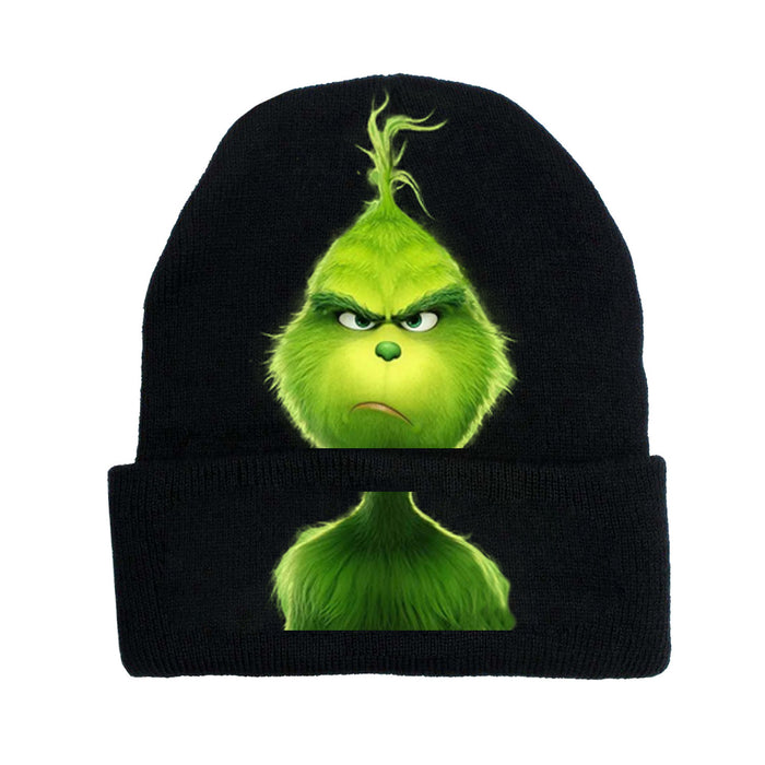 Wholesale Christmas Knitted Hat Green Hair Monster Wool Hat JDC-FH-JunC005