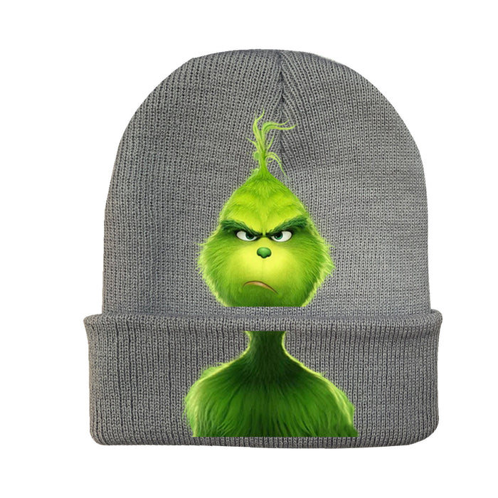 Wholesale Christmas Knitted Hat Green Hair Monster Wool Hat JDC-FH-JunC005