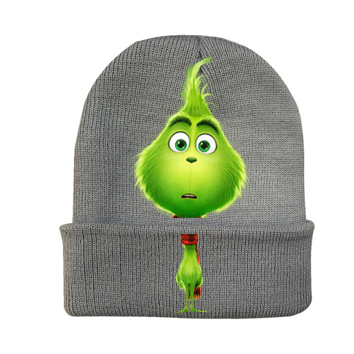 Wholesale Christmas Knitted Hat Green Hair Monster Wool Hat JDC-FH-JunC005