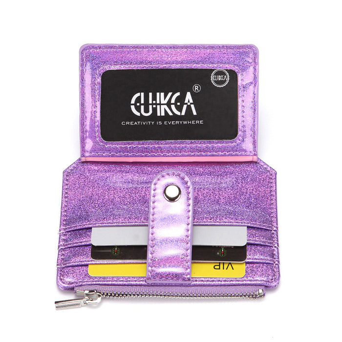 Wholesale PU Heart Embroidered Ladies Zipper Card Holder JDC-WT-KuK005