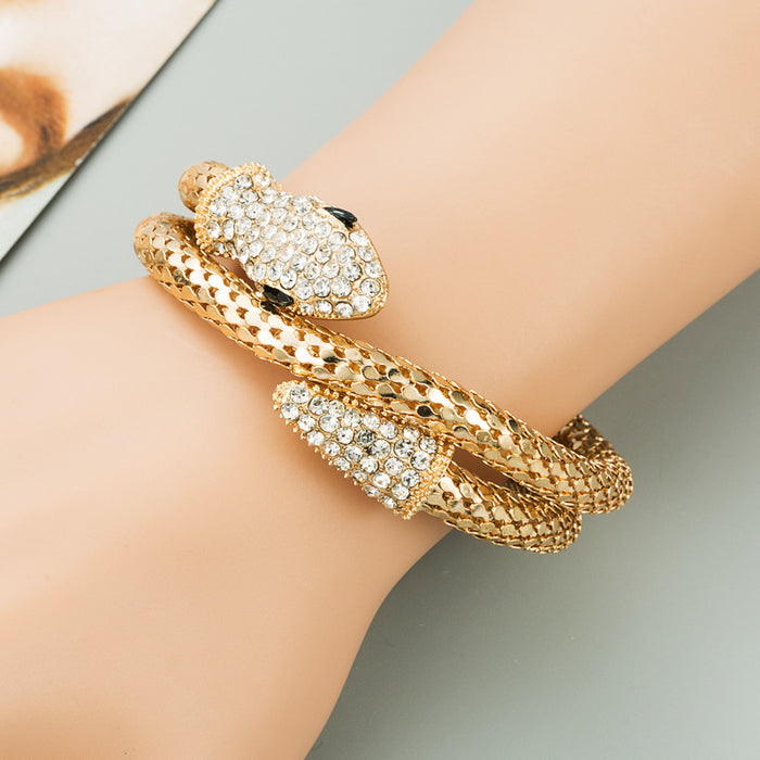 Wholesale Alloy Rhinestone Snake Wrap Bracelet JDC-BT-HM003