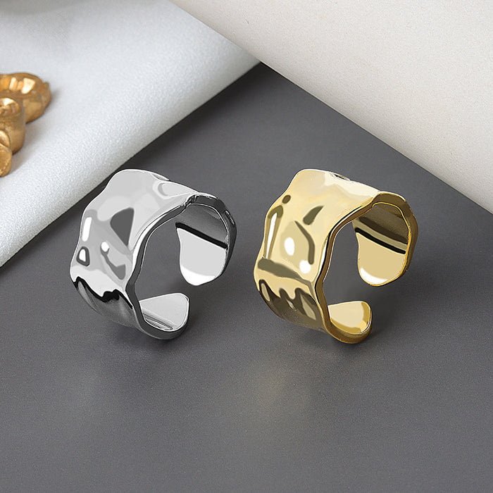 Wholesale Chic Geometric Open Ring Minimalist Women S Copper Electroplated Fashion Accessory For Everyday Wear And Boutique Resale