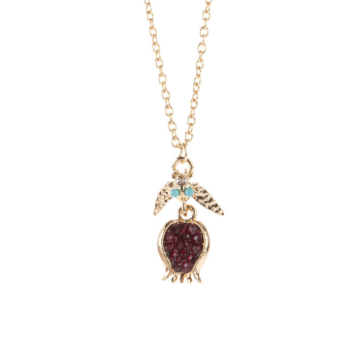 Wholesale New pomegranate gold necklace earrings