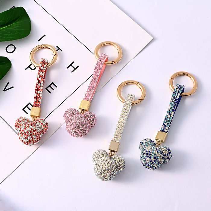 Wholesale Cartoon Micro-encrusted Rhinestone Keychain JDC-KC-JFan020