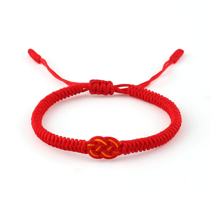 Wholesale Red String Bracelet Handmade Double Coin Knot Couple's Heart Knot Bracelet Red Rope