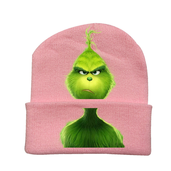 Wholesale Christmas Knitted Hat Green Hair Monster Wool Hat JDC-FH-JunC005