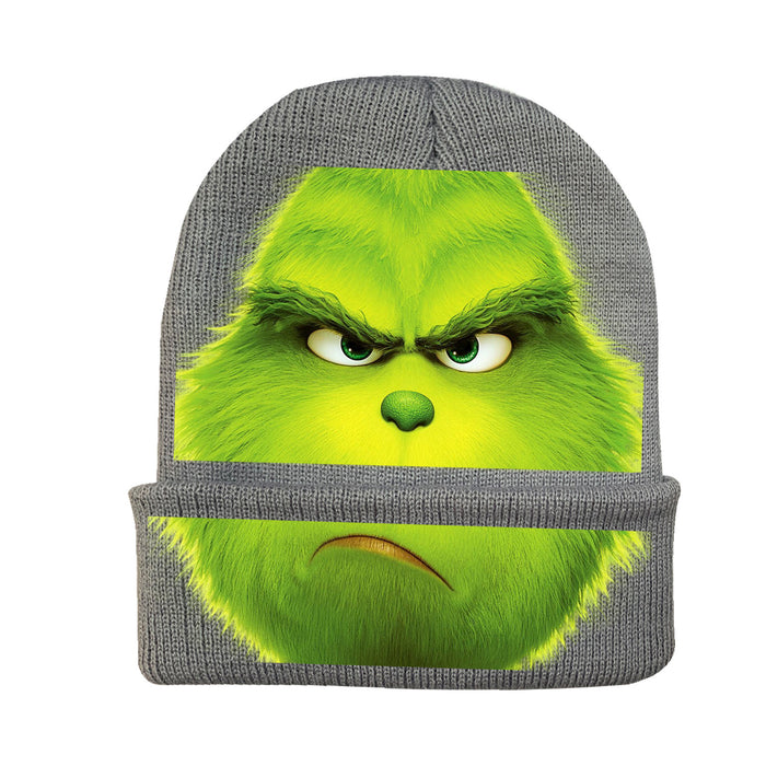 Wholesale Christmas Knitted Hat Green Hair Monster Wool Hat JDC-FH-JunC005