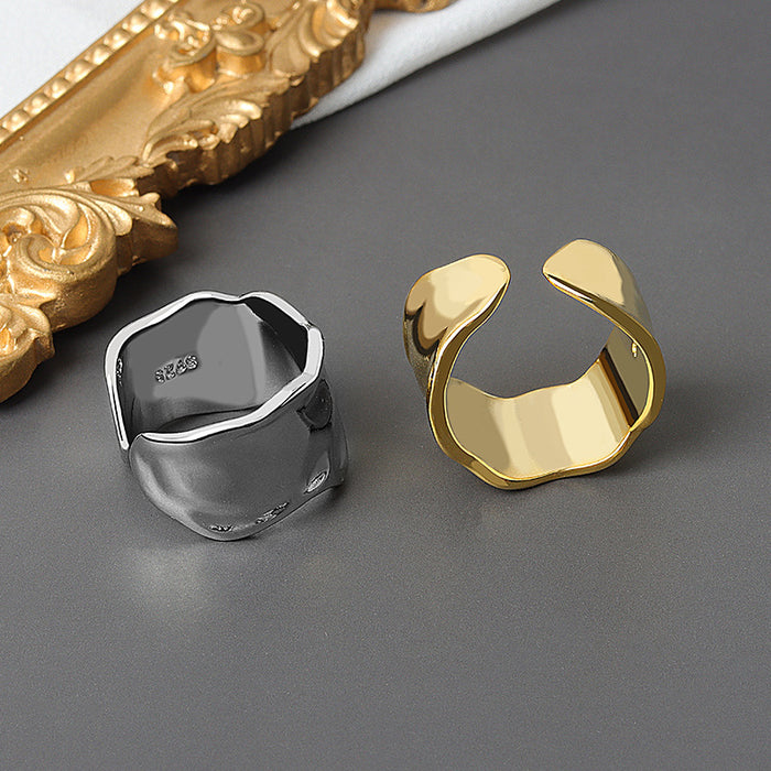 Wholesale Chic Geometric Open Ring Minimalist Women S Copper Electroplated Fashion Accessory For Everyday Wear And Boutique Resale