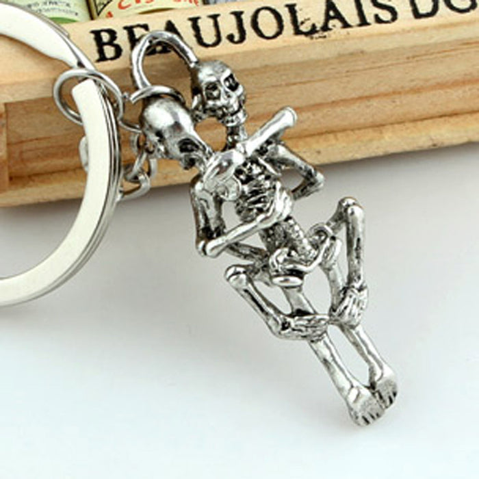 Wholesale Skull Alloy Keychain JDC-KC-WenCS001