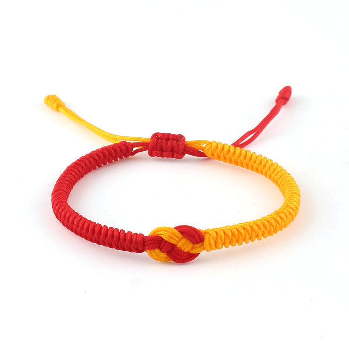 Wholesale Red String Bracelet Handmade Double Coin Knot Couple's Heart Knot Bracelet Red Rope