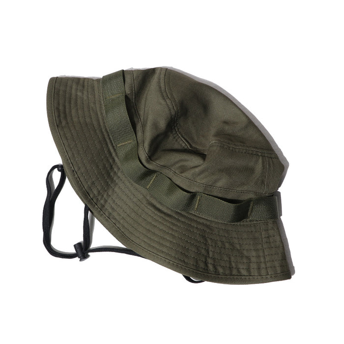 Wholesale Retro functional basin hat, big head circumference, street drawstring fisherman hat
