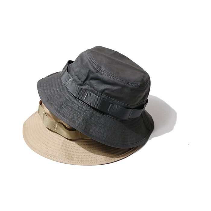 Wholesale Retro functional basin hat, big head circumference, street drawstring fisherman hat