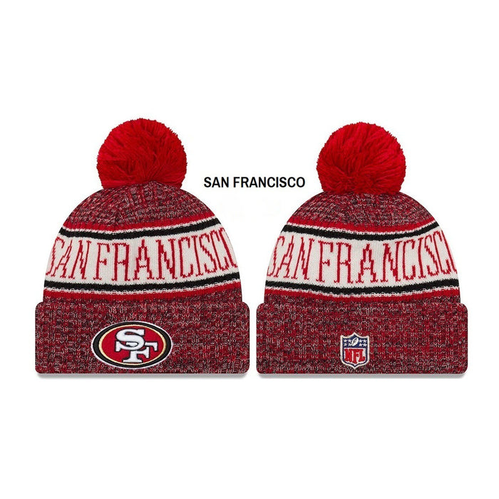 Wholesale Plush wool hat rugby team stretch knitted hat sports hat beanie