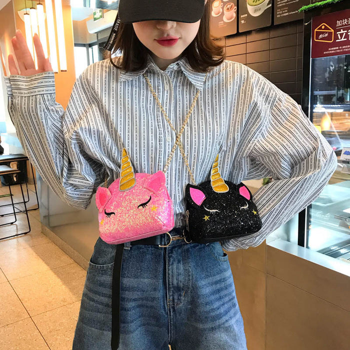 Wholesale Shoulder Bag PU Cartoon Cute Unicorn JDC-SD-ChunNiao001