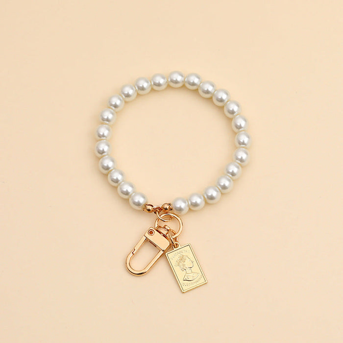 Wholesale Alloy Pearl Lanyard Keychain JDC-KC-ARui001