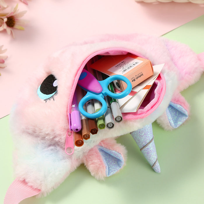 Wholesale Unicorn Big Eyes Waist Bag Kindergarten Children Messenger Bag Chest Bag Cartoon Plush Shoulder Bag Little Girl